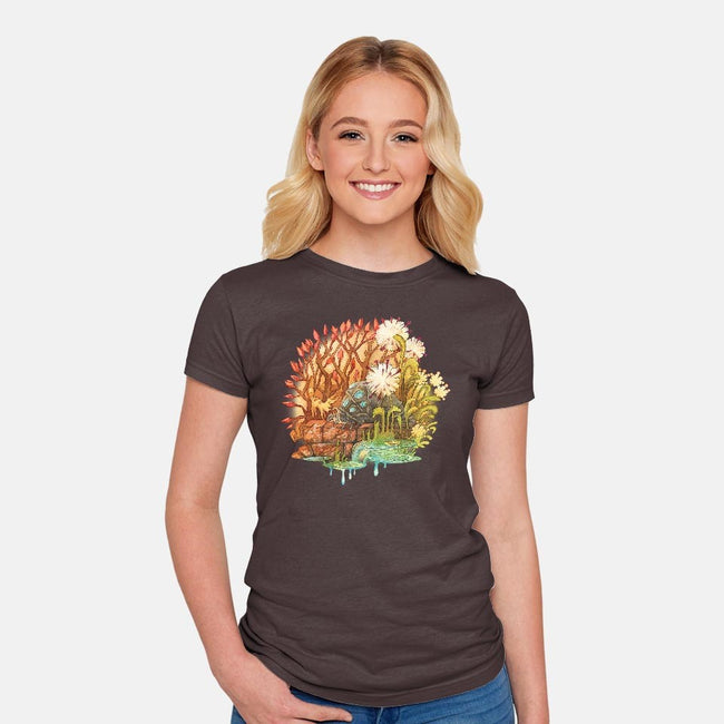 Ohmu and Fox-womens fitted tee-storyofthedoor