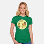Pizza Club-womens fitted tee-Hootbrush
