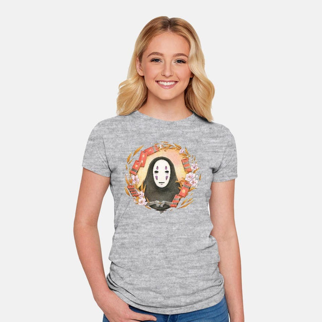 No Face-womens fitted tee-Cinnamoron