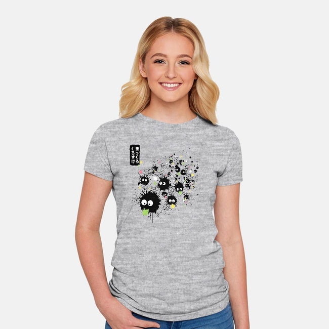 Makkuro Kurosuke Ink-womens fitted tee-DrMonekers
