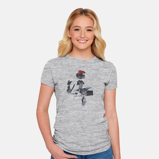 My Favorite Witch-womens fitted tee-alliebirdseed