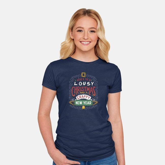 Friendly Christmas-womens fitted tee-eduely