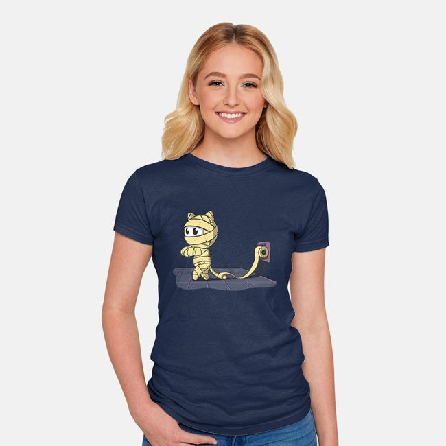 Mummy Cat-womens fitted tee-IdeasConPatatas