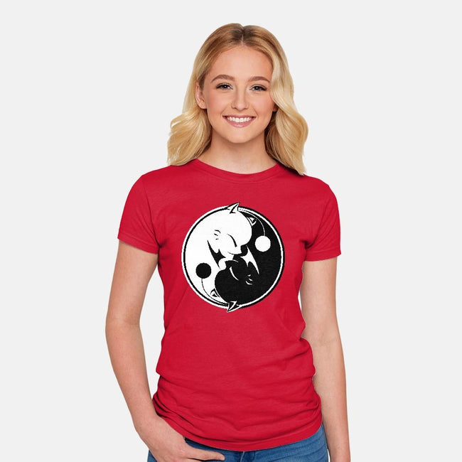 Yin Yang Mog-womens fitted tee-motoslave