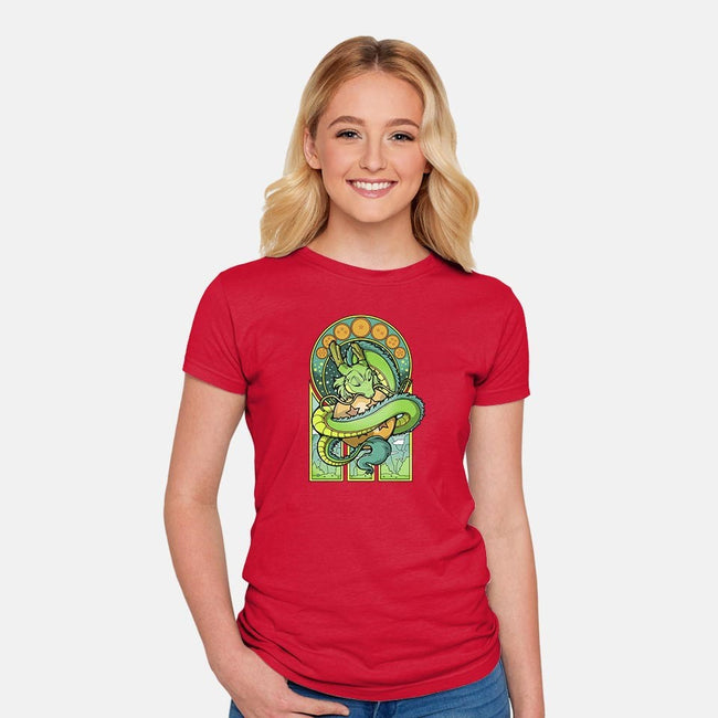 Dragon Shenron-womens fitted tee-xMorfina