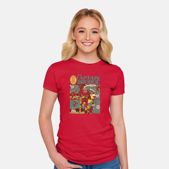 Captain Obvious-womens fitted tee-Joshua Kemble