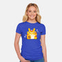 My Neighbor Maneki-Neko-womens fitted tee-daria rhodes