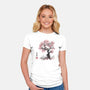 Forest Spirits Sumi-e-womens fitted tee-DrMonekers