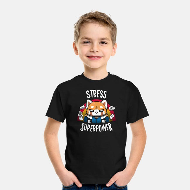 Stress is my superpower-youth basic tee-typhoonic