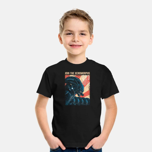 Join the Xenomorphs-youth basic tee-trheewood