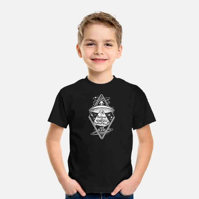 Believe in Yourself and Aliens-youth basic tee-NemiMakeit