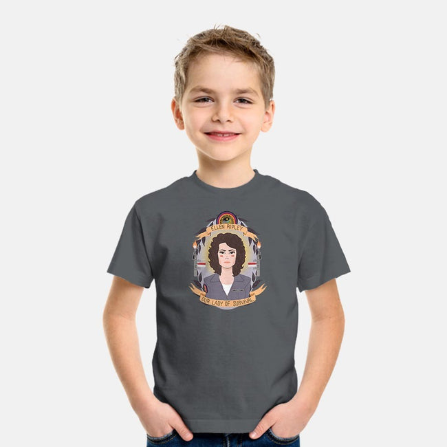 Our Lady of Survival-youth basic tee-heymonster