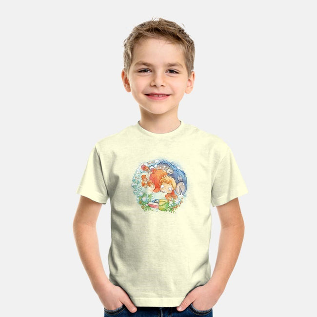 Sea Sisters-youth basic tee-littlebird.bigwolf