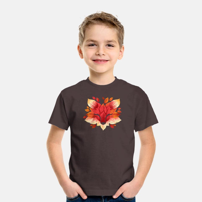 Fox of Leaves-youth basic tee-NemiMakeit