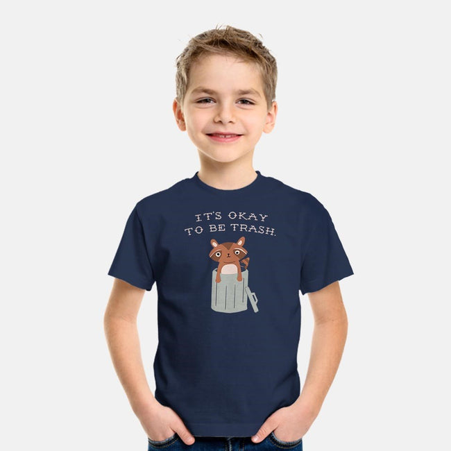 It's Okay to Be Trash-youth basic tee-Mykelad